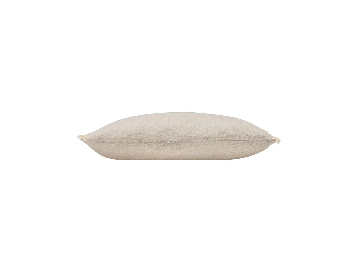 Coussin Déco à Franges "Vertis" 30x50cm Beige