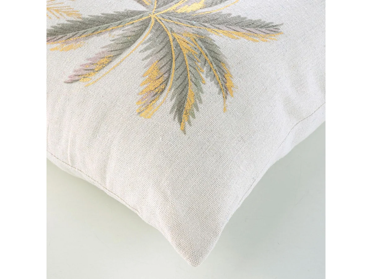 Coussin Déco Imprimé "Willo" 45x45cm Naturel