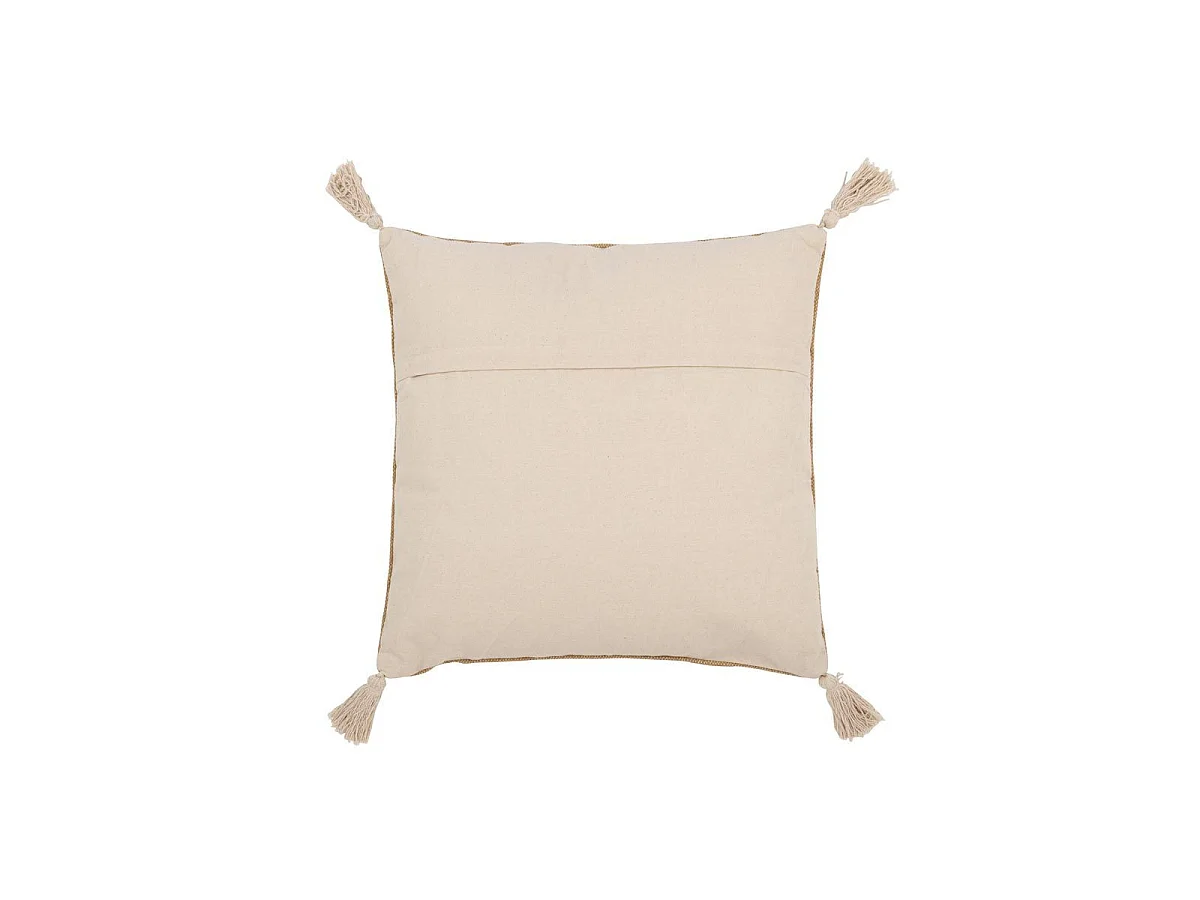 Coussin Déco Triangle "Bali" 50x50cm Naturel & Beige