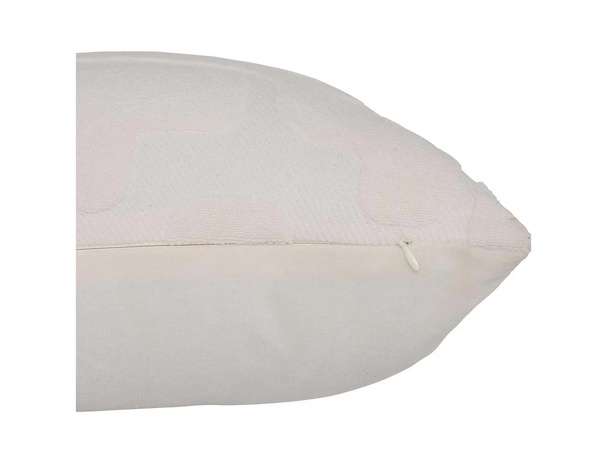 Coussin Déco Relief "Delor" 30x50cm Blanc