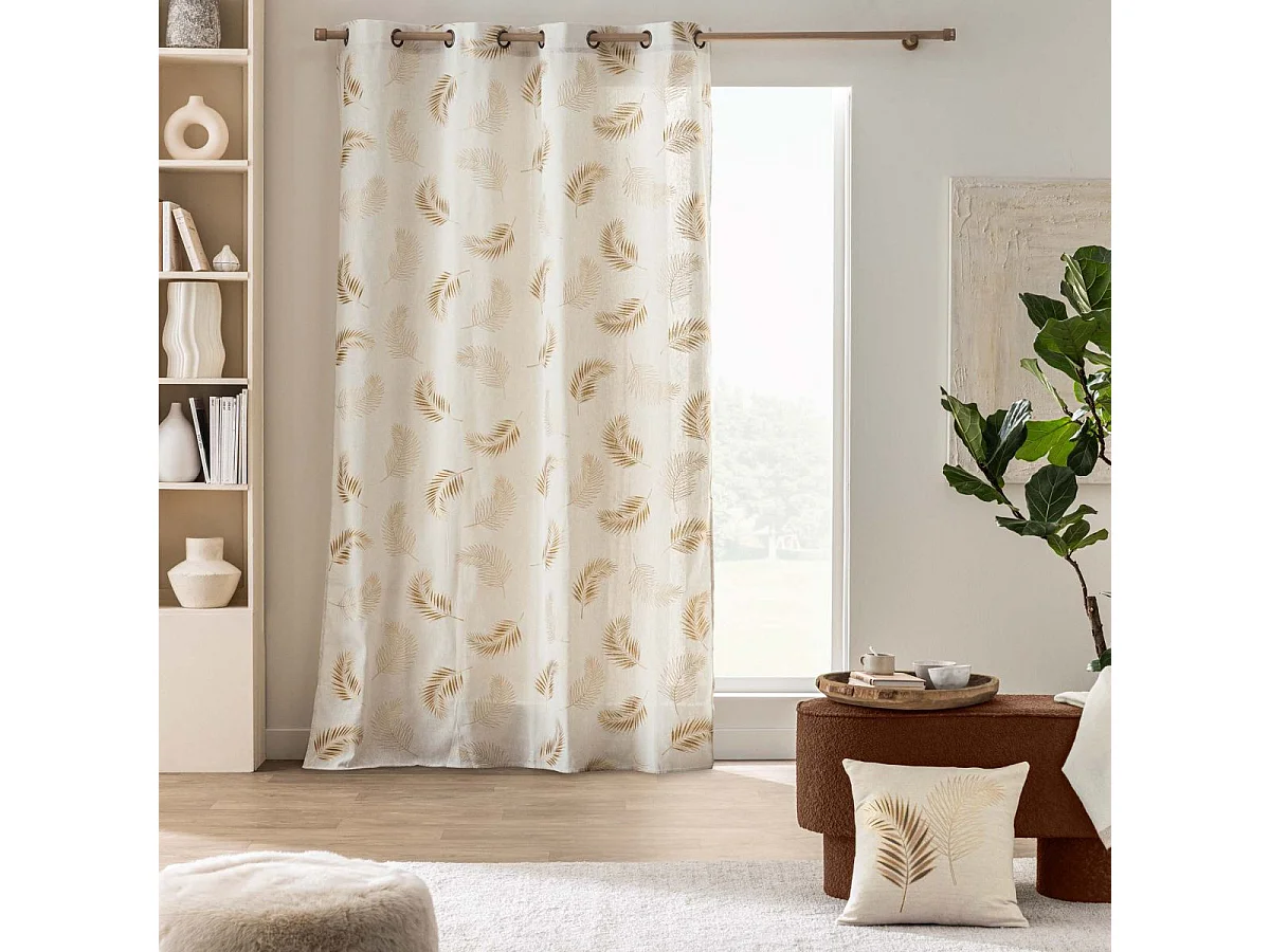 Coussin Déco "Isadora" 45x45cm Beige & Ocre