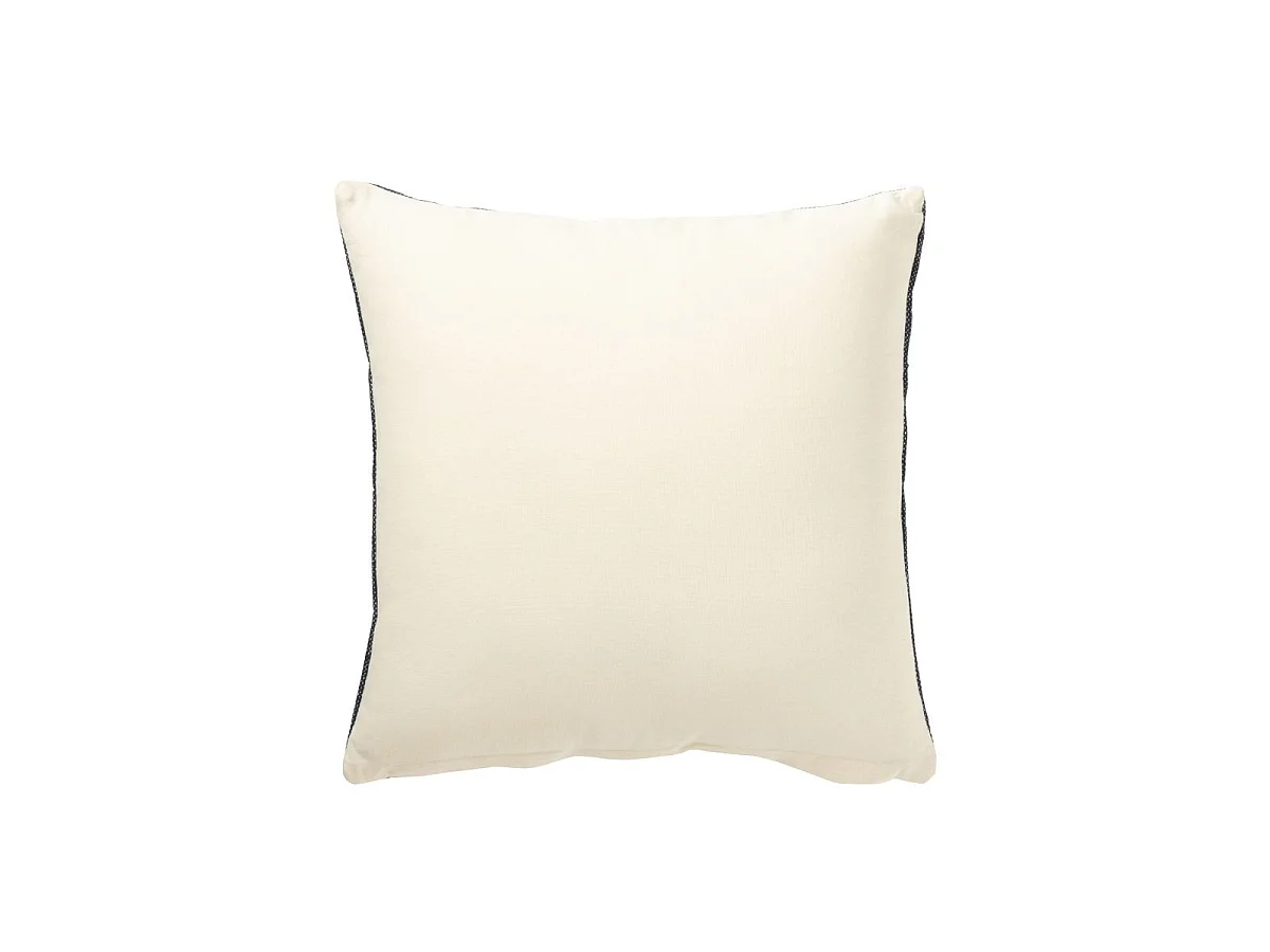 Coussin Déco en Coton "Ethique" 45x45cm Bleu Foncé