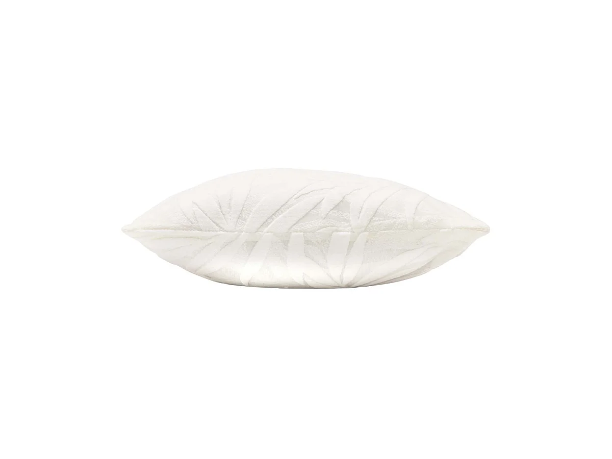 Coussin Déco en Velours "Galoe" 45x45cm Blanc