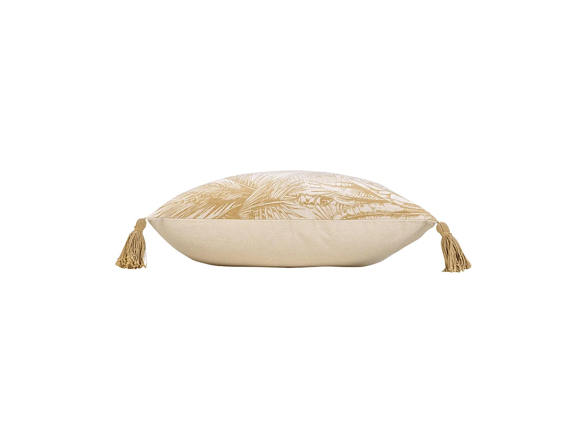 Coussin Déco Imprimé "Dune" 45x45cm Naturel