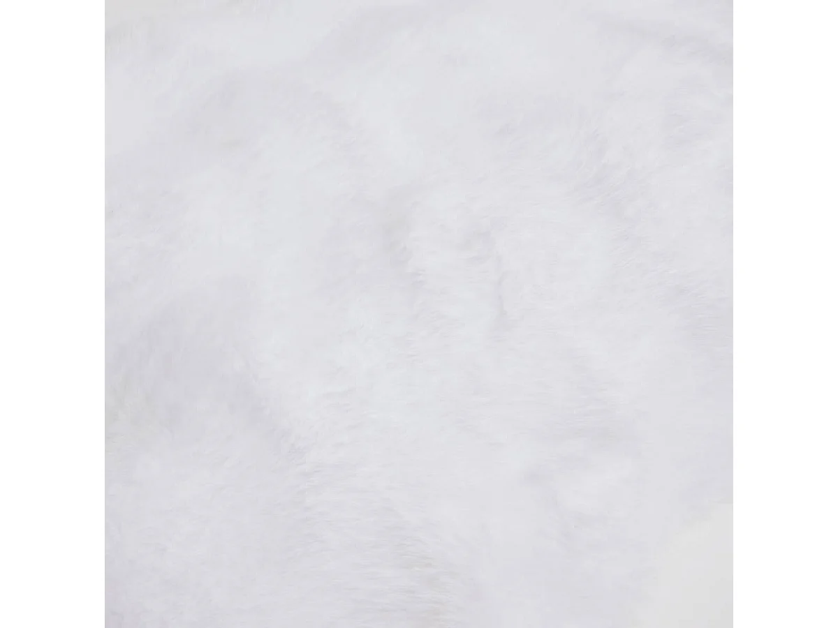 Coussin Effet Fourrure 3D "Zephy" 50x80cm Blanc