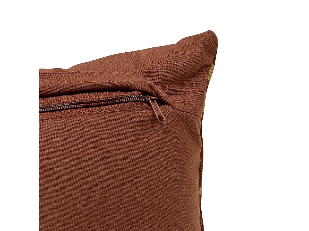 Coussin Déco Brodé "Hary" 30x50cm Marron