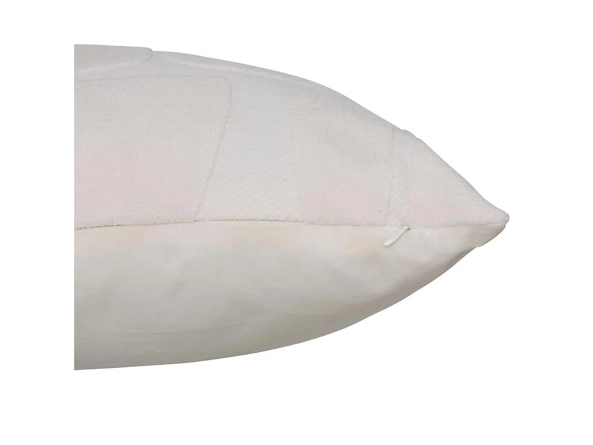 Coussin Déco Relief "Delor" 40x40cm Blanc