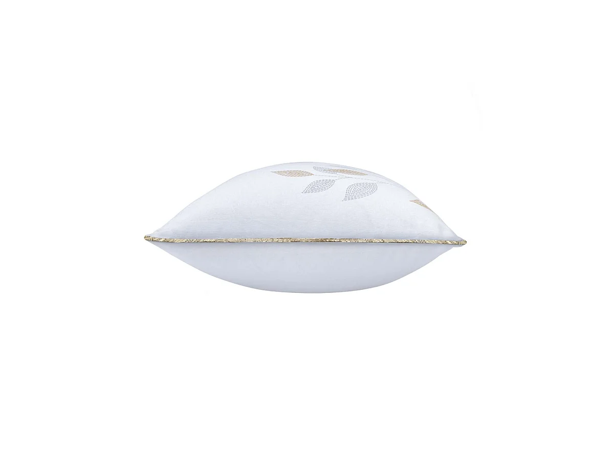 Coussin Déco Passepoil "Duchesse" 40x60cm Blanc