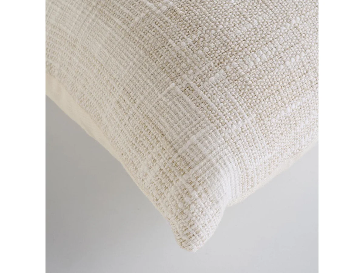 Coussin Déco Tissé "Island" 45x45cm Beige