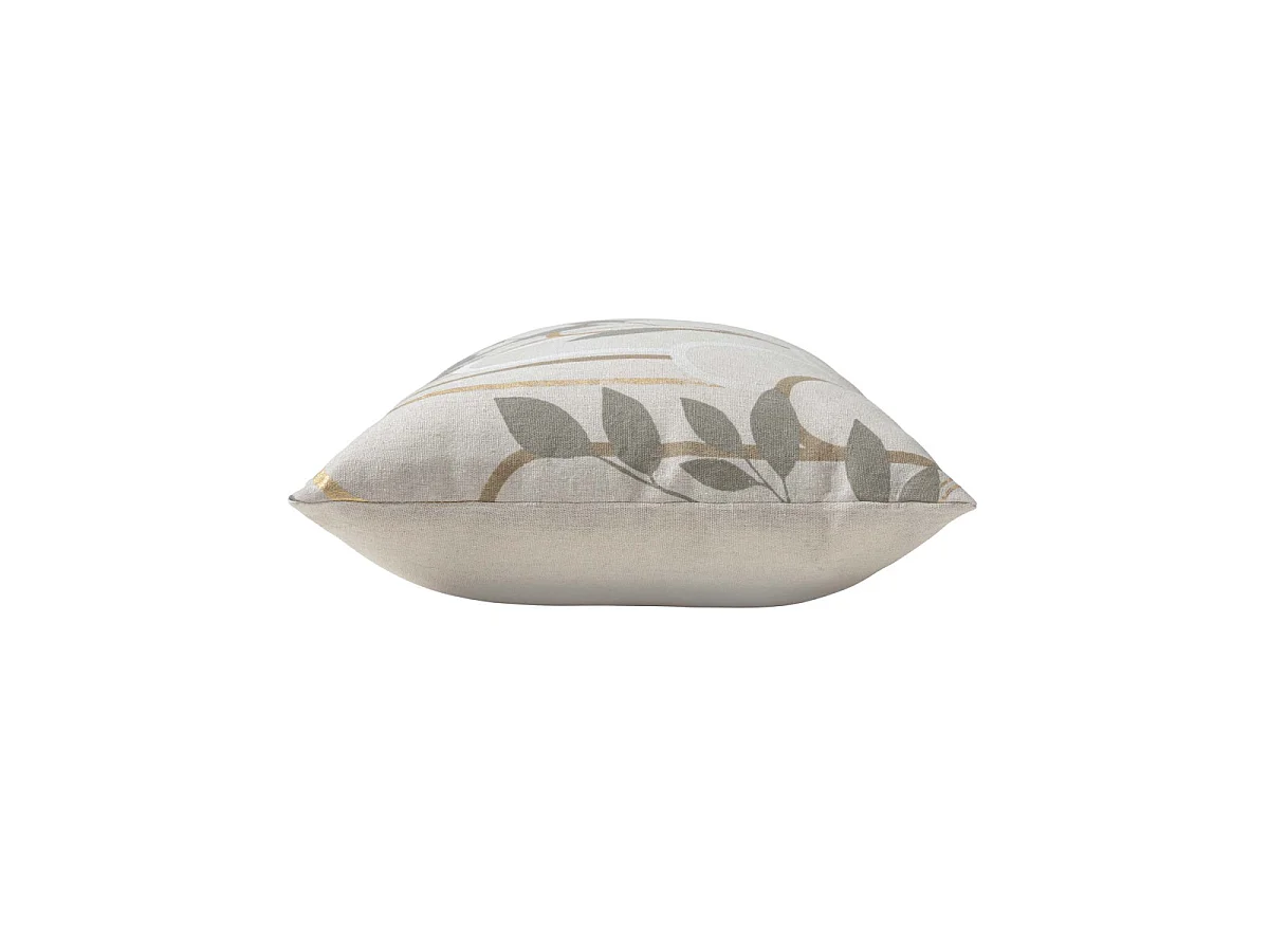 Coussin Déco Imprimé "Roseris" 40x60cm Gris