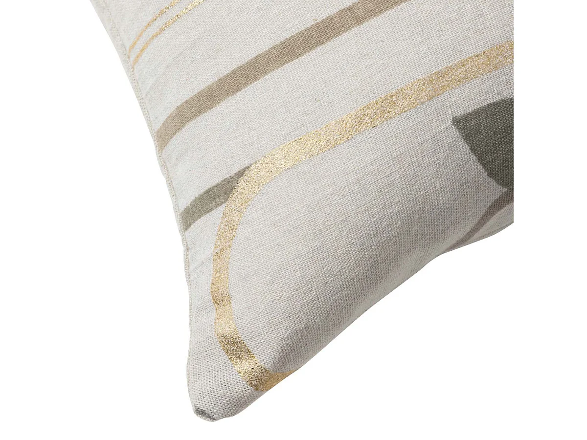 Coussin Déco Imprimé "Roseris" 40x60cm Gris