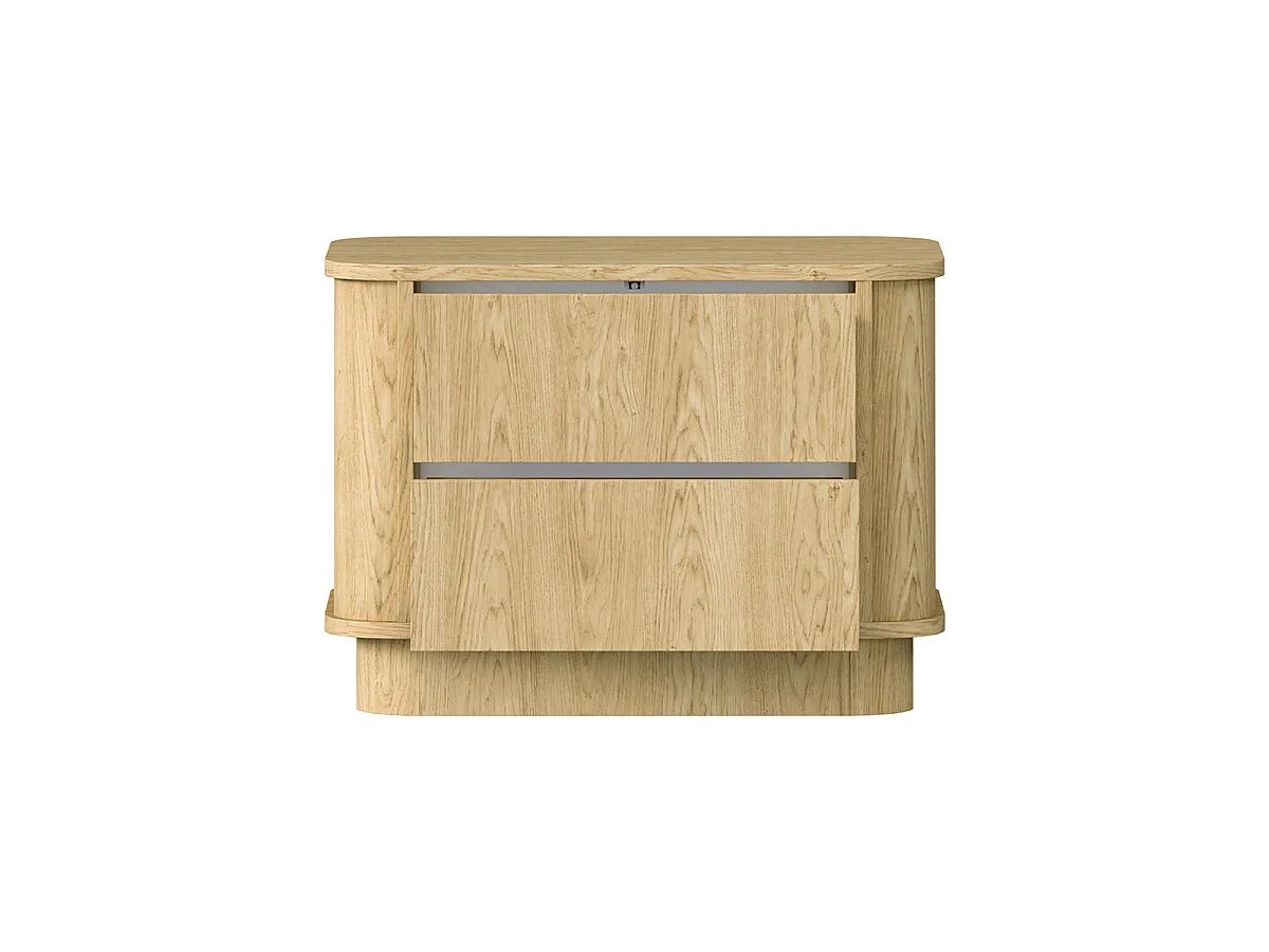 Nachttisch 2 Schubladen Halina Holz