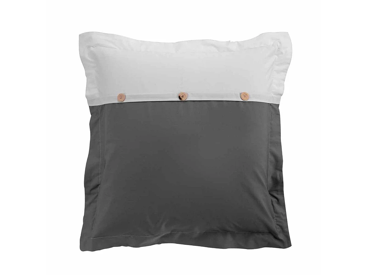 Parure de Lit 3 Pièces "Versa" 240x220cm Anthracite
