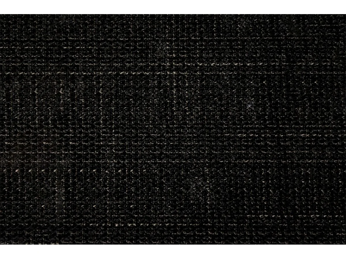 Lit 135x190cm avec tête de lit tapissier tissu et sommier kit Noir - Hauteur totale : 29cm