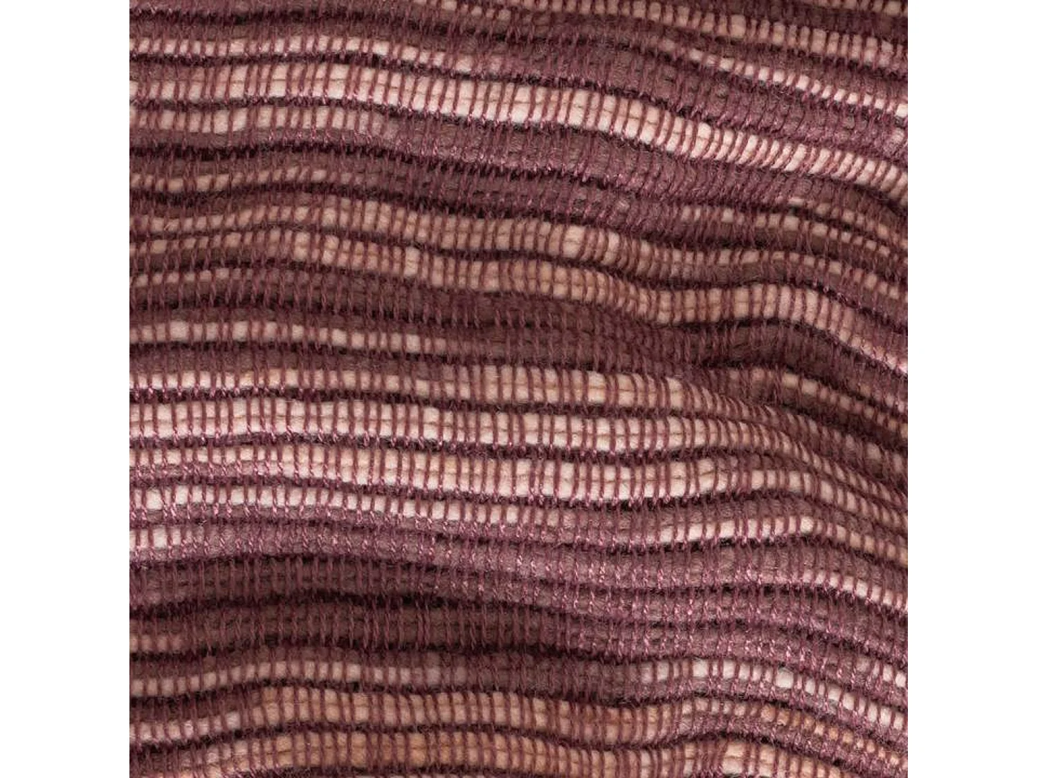 Couverture plaid prune avec franges 130x170cm ANEVIK - SACASA
