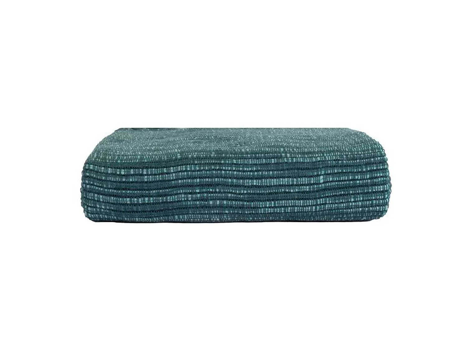 Couverture plaid bleu-vert avec franges 130x170cm ANEVIK - SACASA