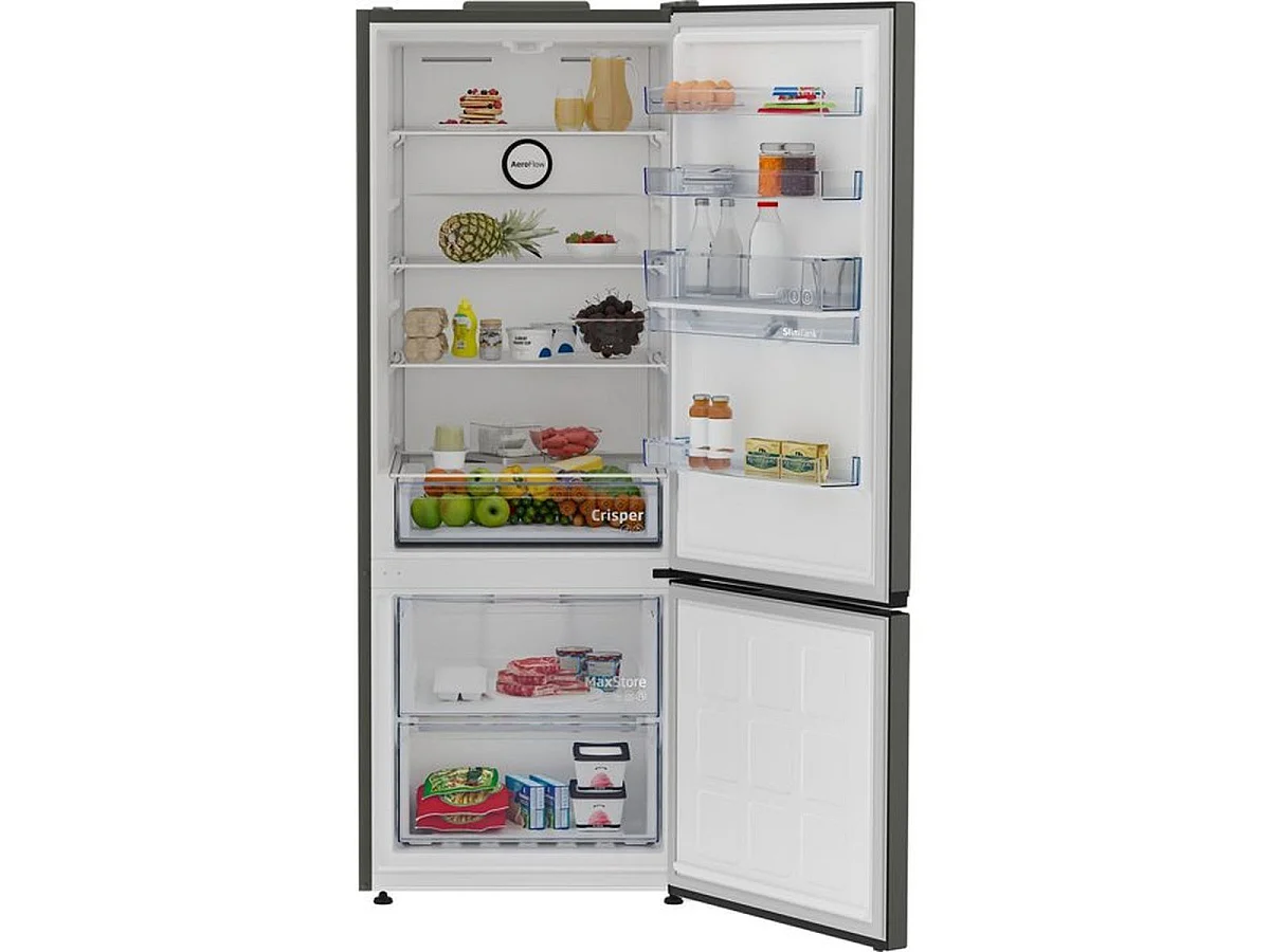 BEKO B1RCNE534DG Réfrigérateur combiné pose libre 475 L Gris Manhattan