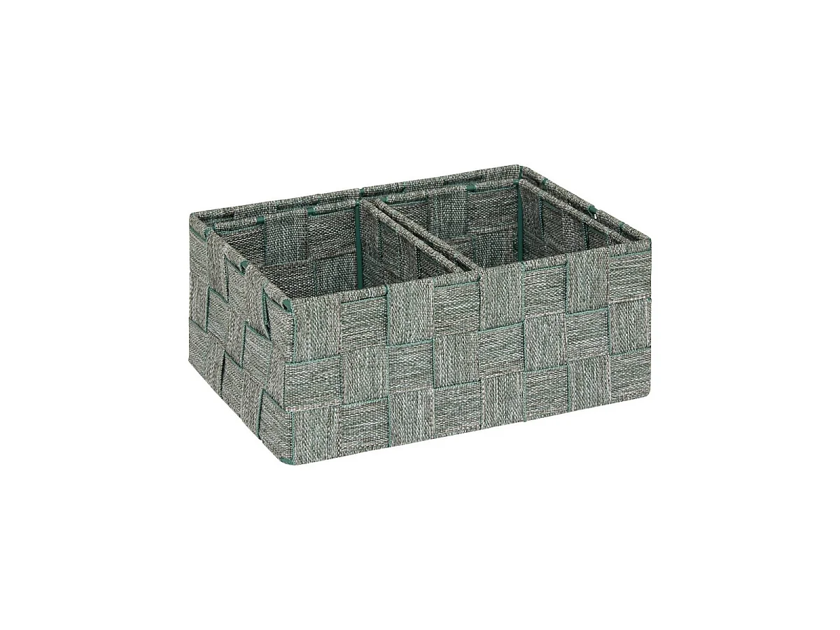 Lot de 3 Paniers de Rangement "Lise" 22cm Vert