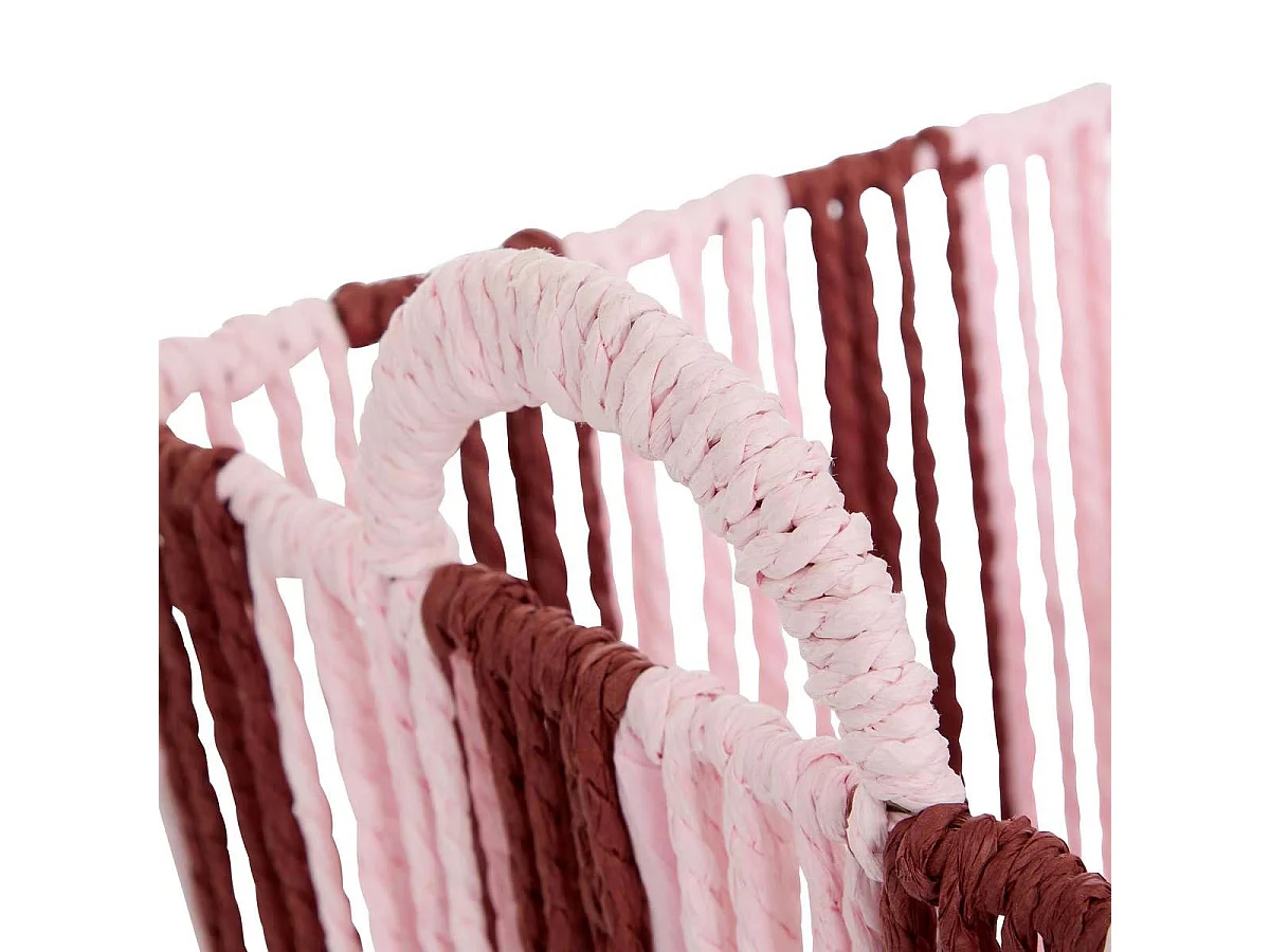 Lot de 3 Paniers Tressés "Chéri" 37cm Rouge Grenat