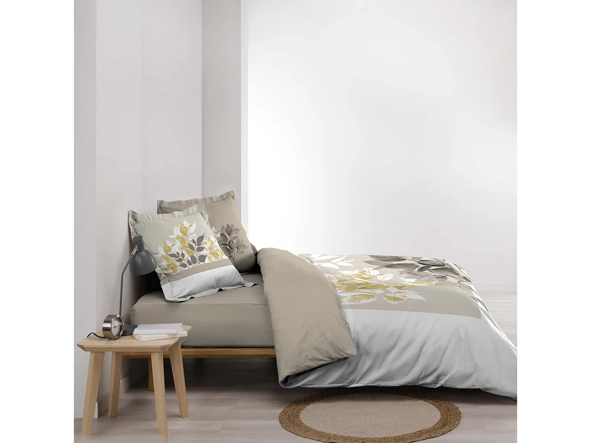 Parure de Lit 3 Pièces "Enora" 240x220cm Beige