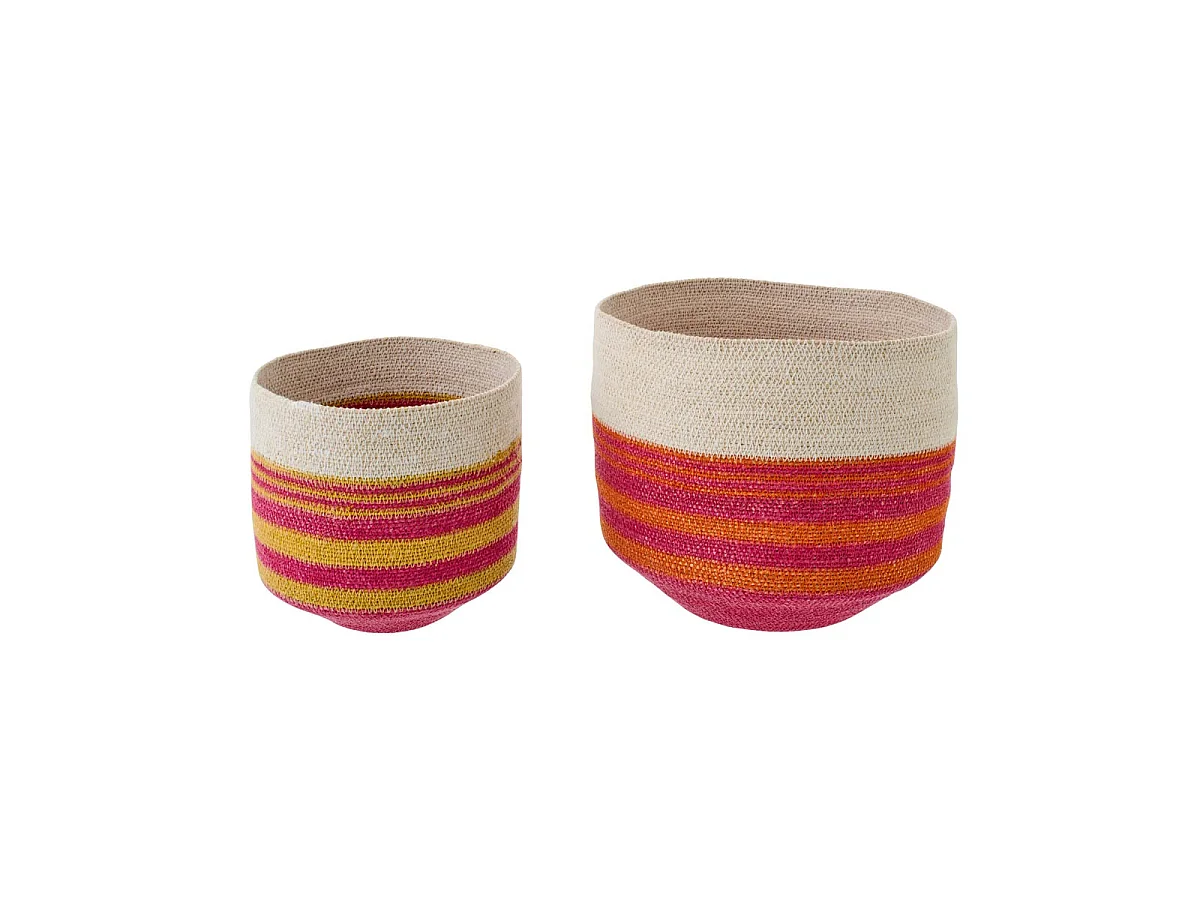 Lot de 2 Paniers en Jonc "Rory" 30cm Multicolore