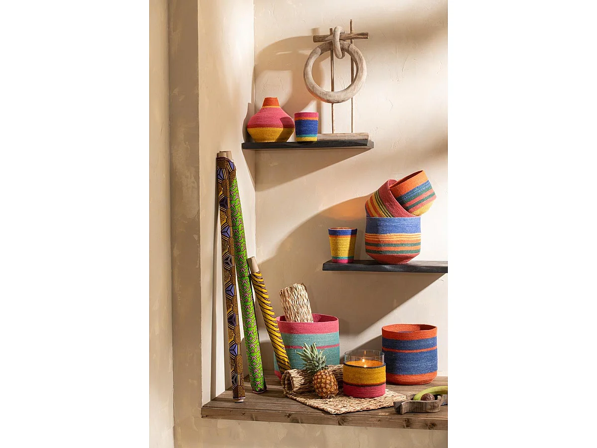 Lot de 3 Paniers Déco "African Desire" 30cm Multicolore