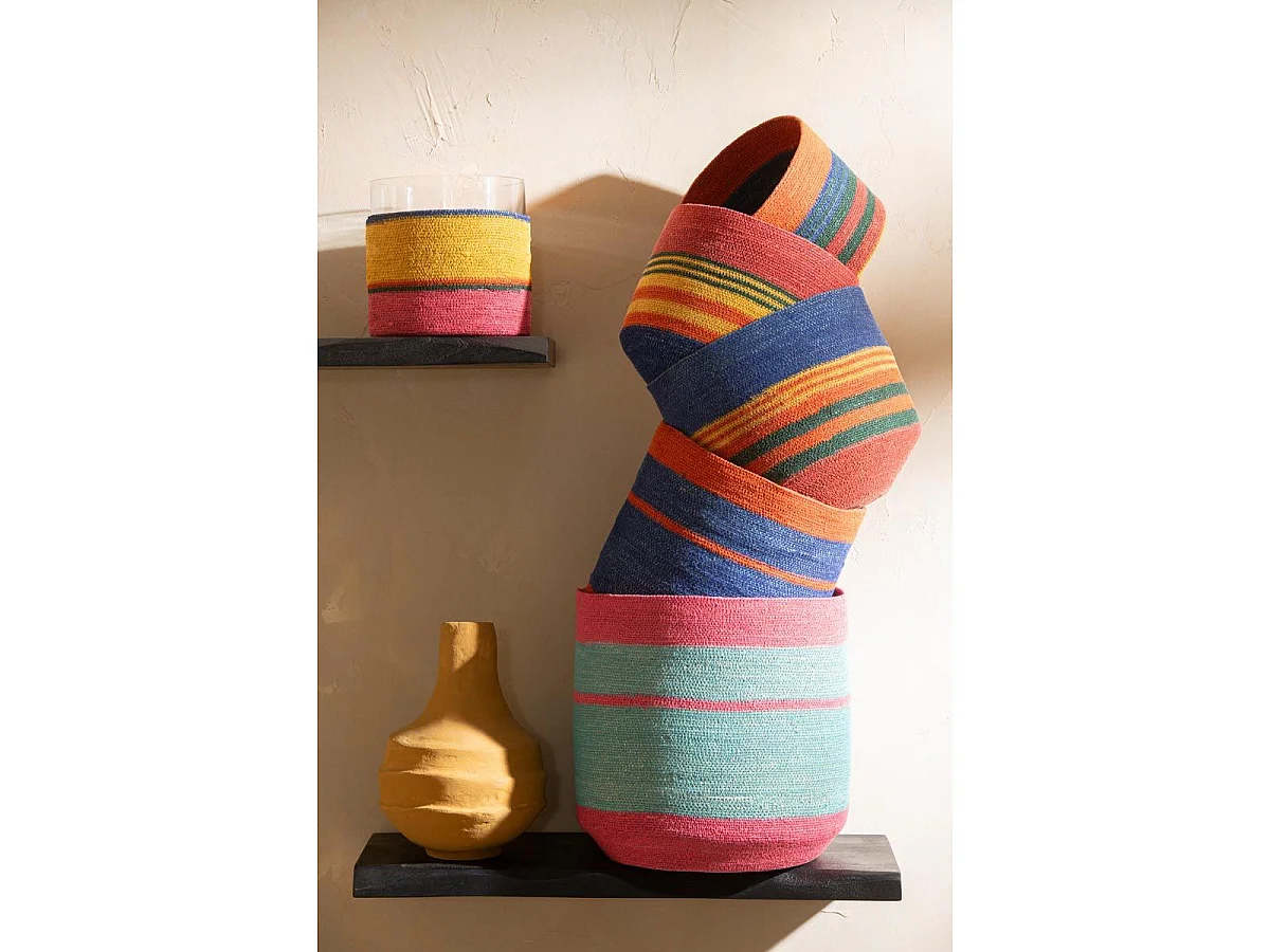 Lot de 3 Paniers Déco "African Desire" 30cm Multicolore