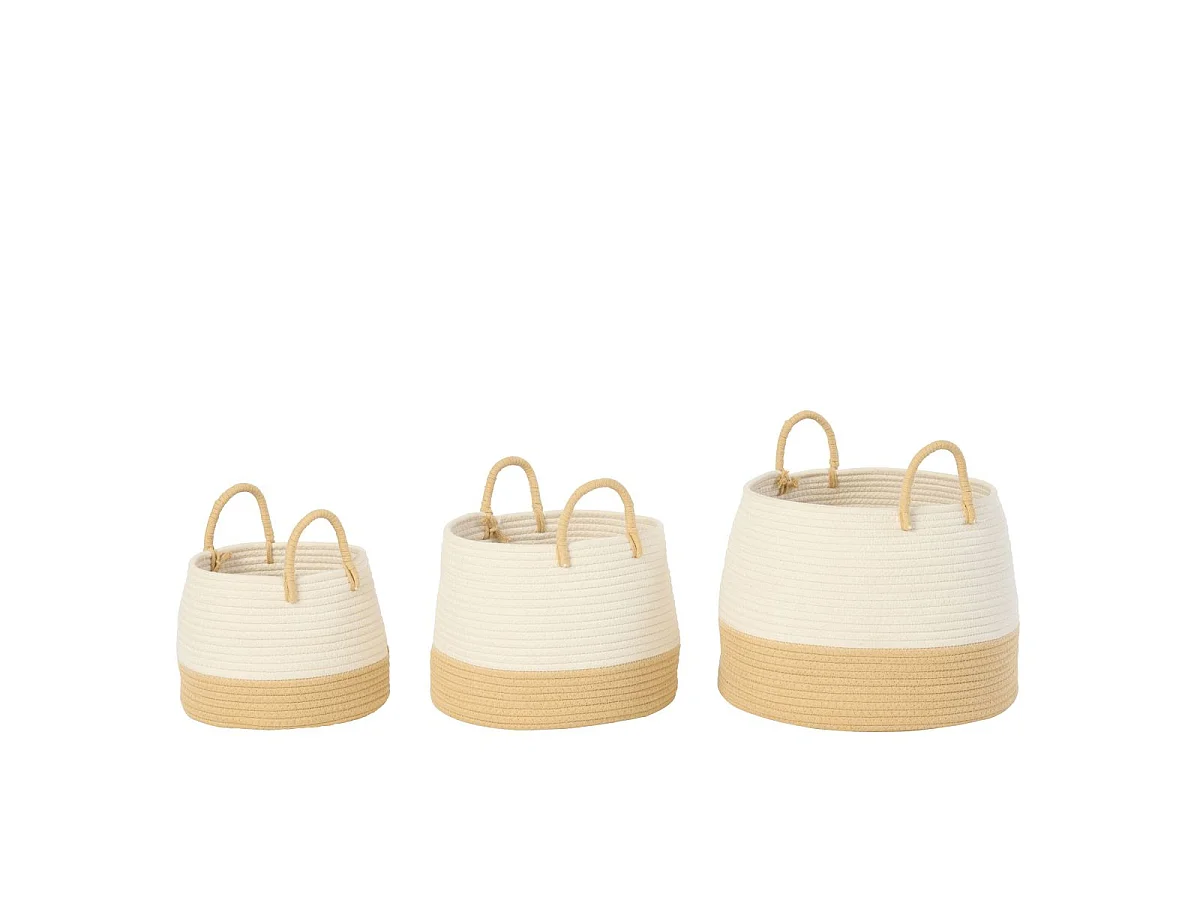 Lot de 3 Paniers de Rangement "Refugio" 38cm Naturel