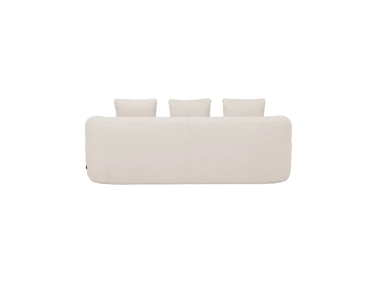 Canapé 3 places tissu blanc cassé - Nelio