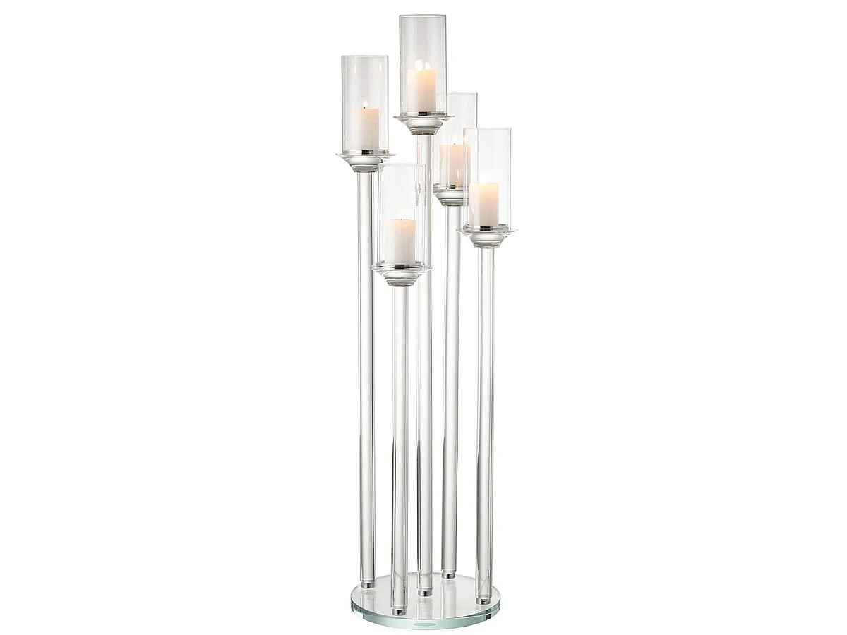 Chandelier Large 5 Branches "Moira" 100cm Transparent