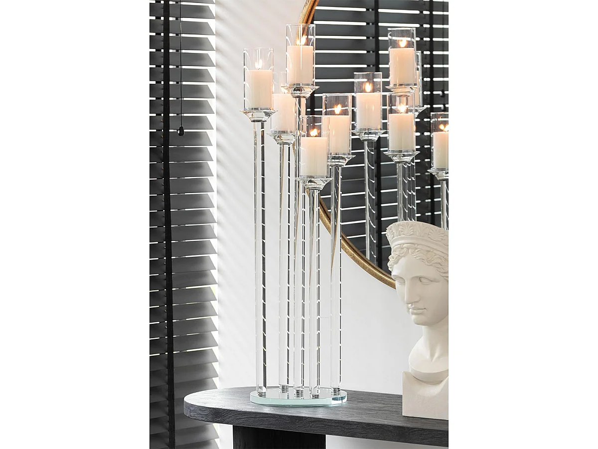 Chandelier Large 5 Branches "Moira" 100cm Transparent