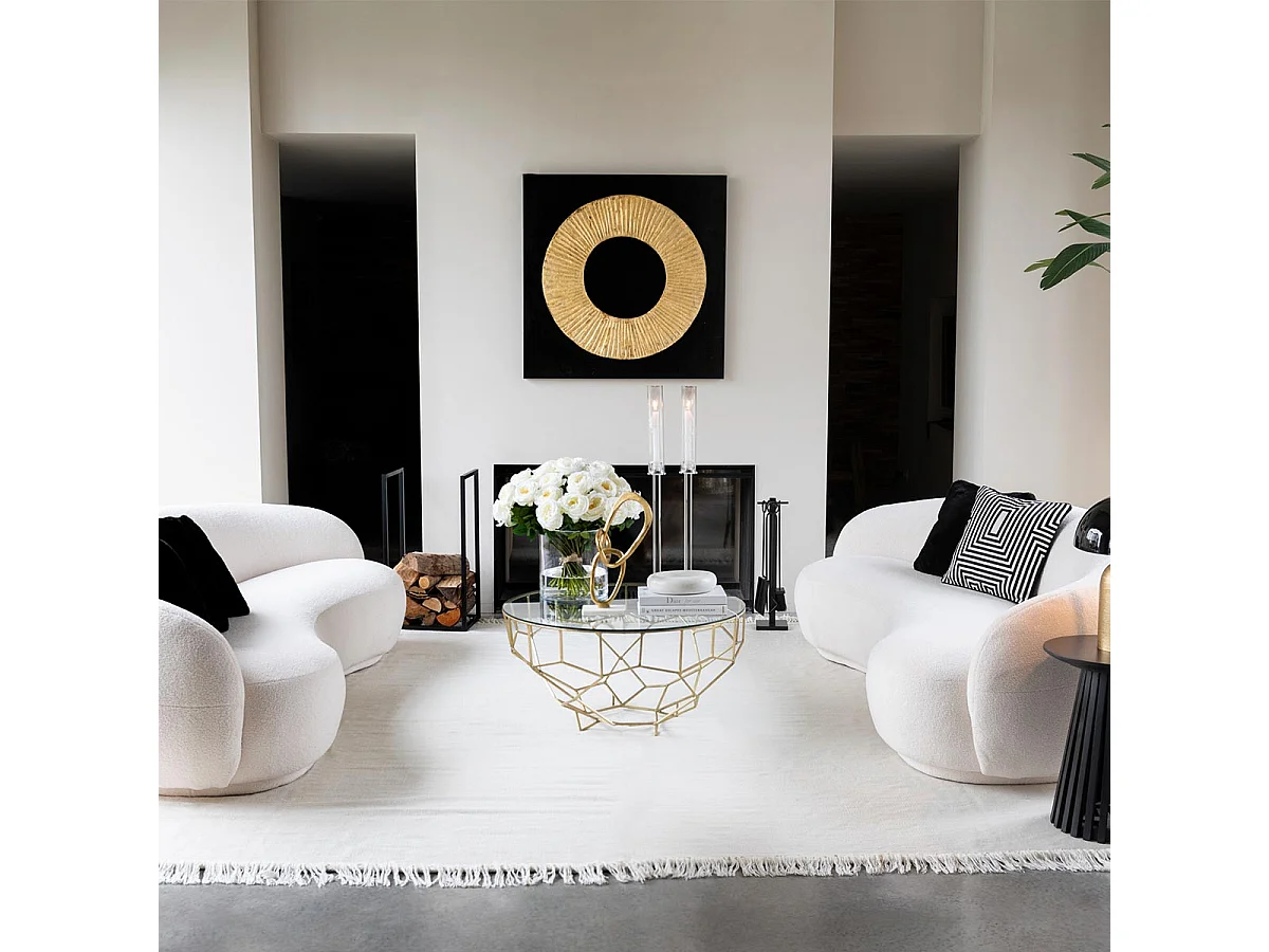Chandelier Design en Verre "Moira" 100cm Transparent