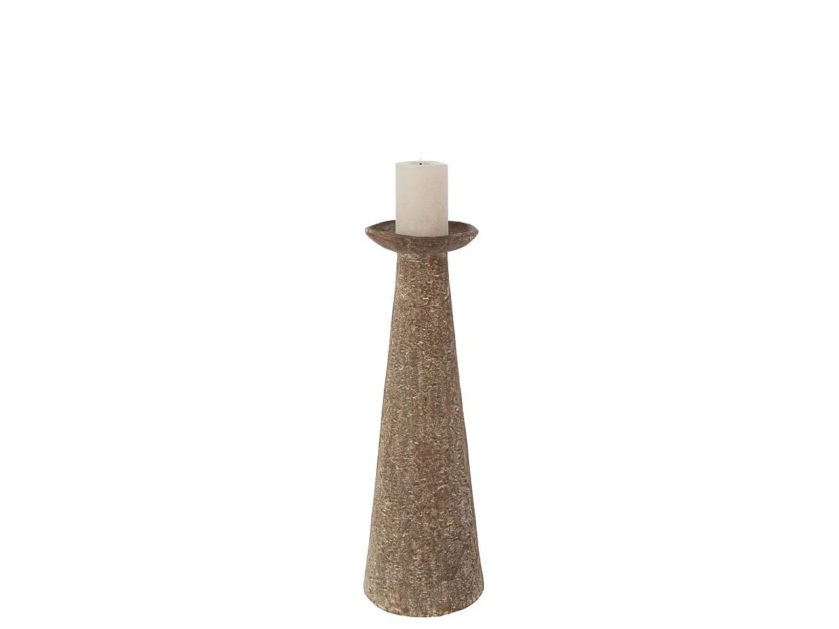 Bougeoir Déco en Métal "Darrel" 36cm Marron