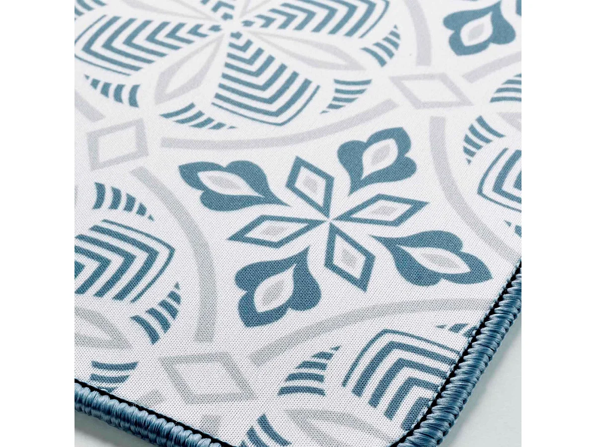Tapis Déco Imprimé "Joan" 45x75cm Bleu