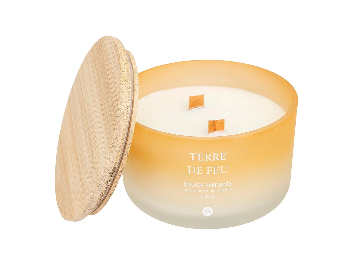 Bougie Parfumée en Verre "Sana" 420g Terre de Feu