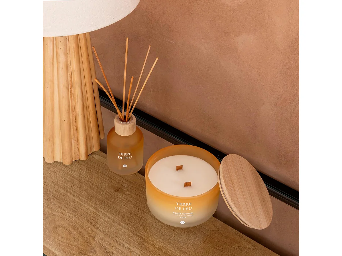 Bougie Parfumée en Verre "Sana" 420g Terre de Feu