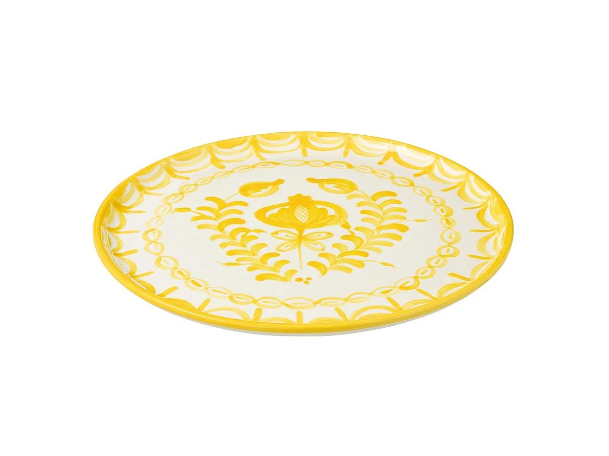 Assiette de Présentation en Céramique "Granada" 34cm Jaune