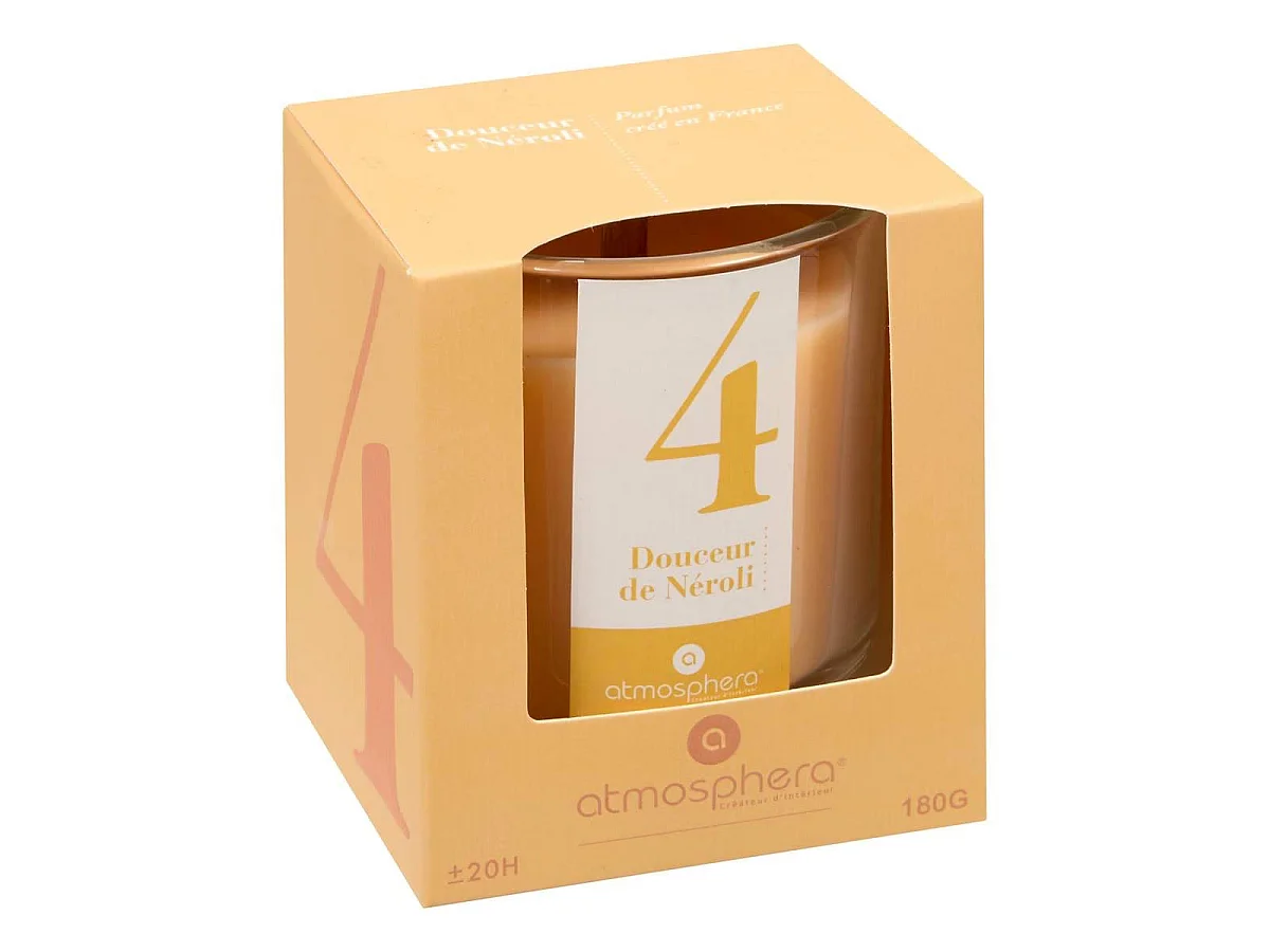 Bougie Parfumée en Verre "Numia" 180g Douceur de Néroli