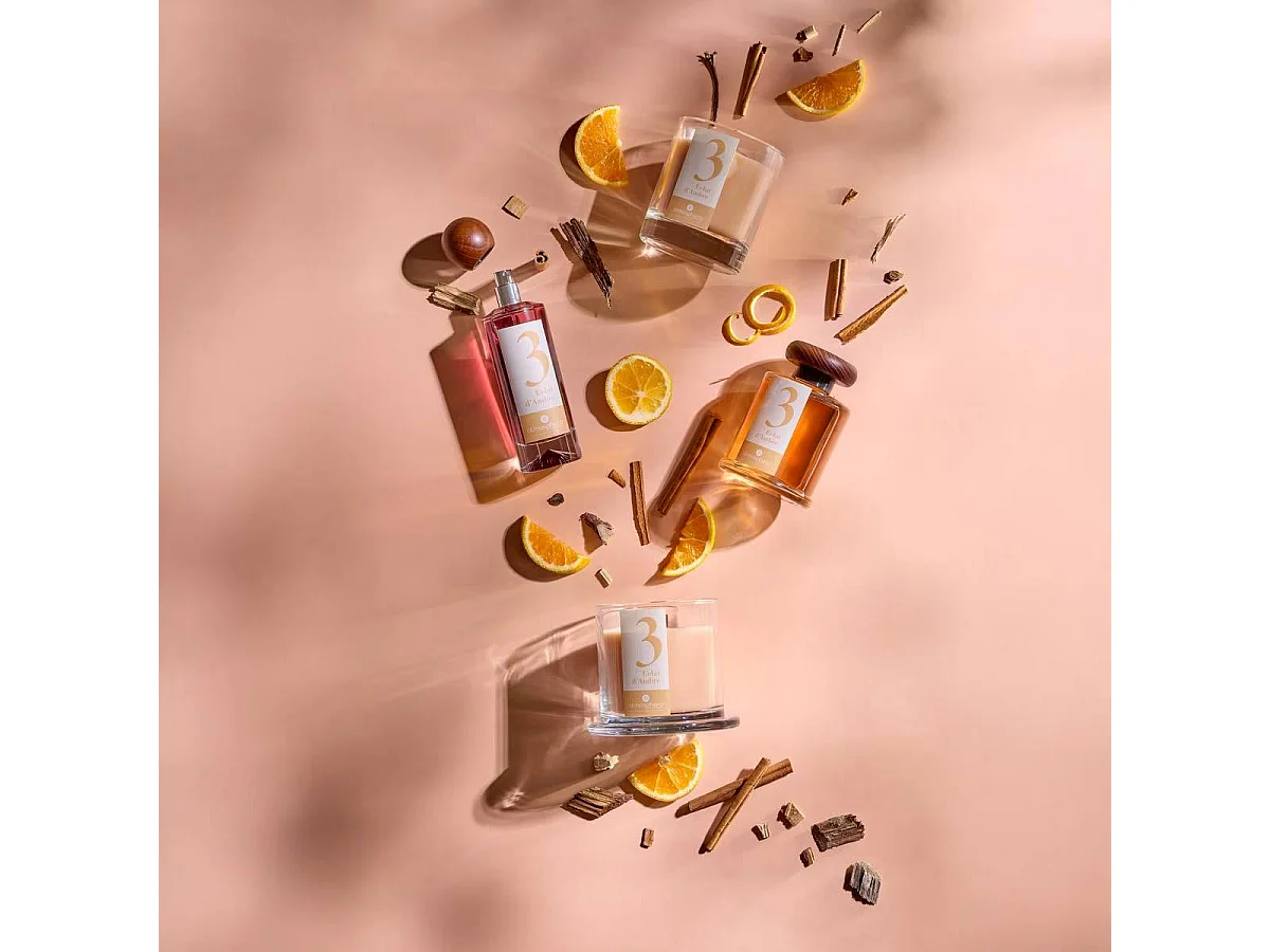 Bougie Parfumée en Verre "Numia" 180g Éclat d'Ambre