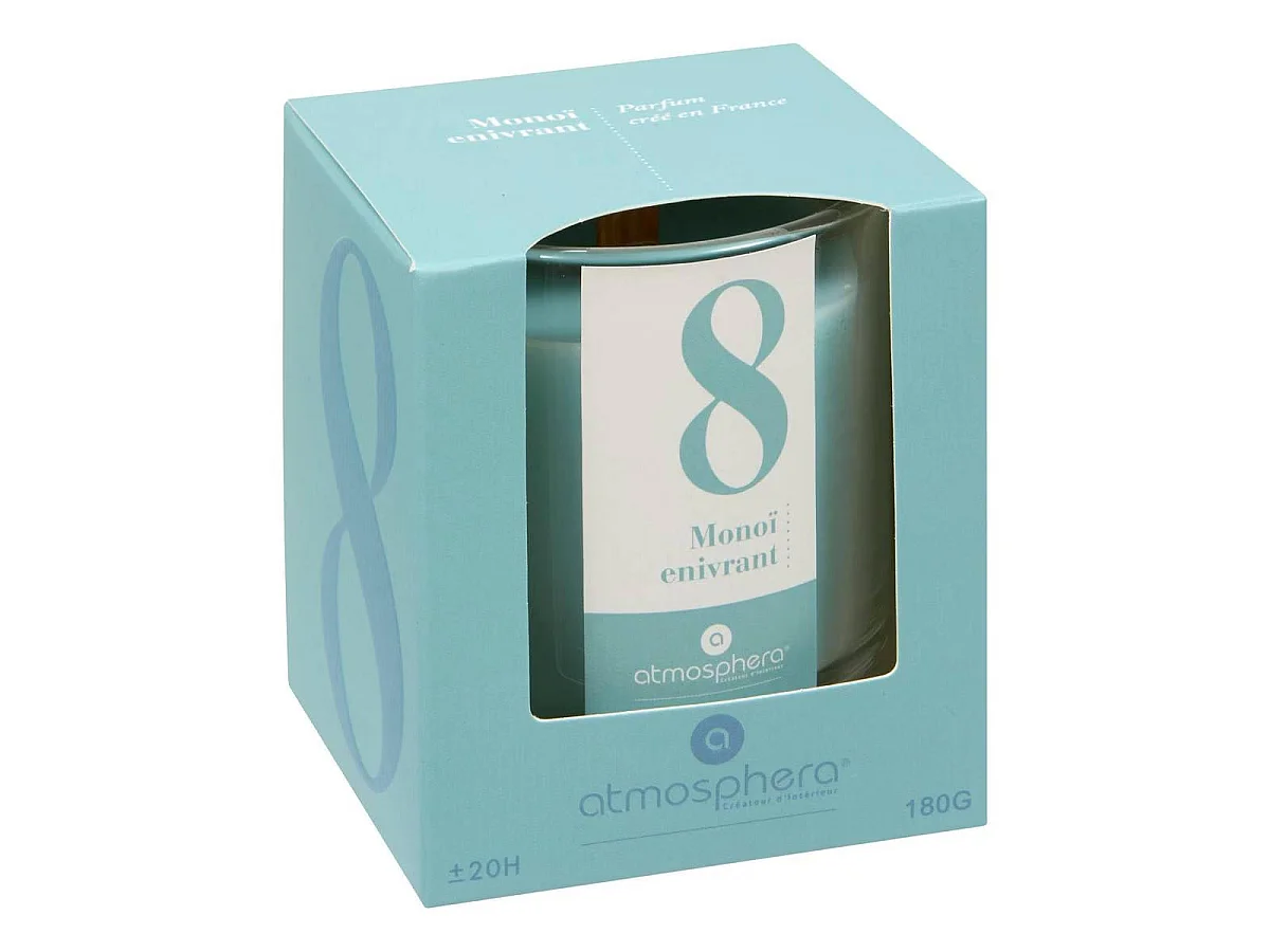 Bougie Parfumée en Verre "Numia" 180g Monoï Enivrant