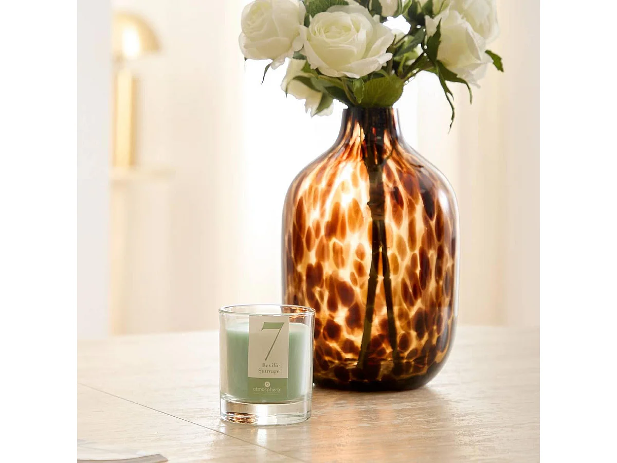 Bougie Parfumée en Verre "Numia" 180g Basilic Sauvage