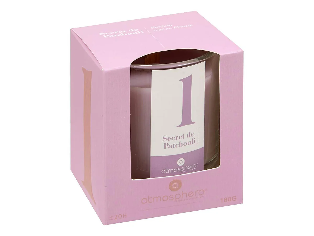 Bougie Parfumée en Verre "Numia" 180g Secret de Patchouli
