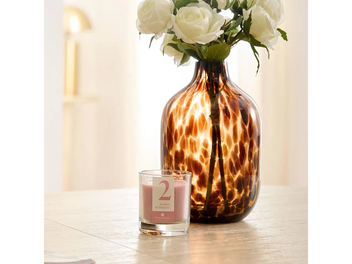 Bougie Parfumée en Verre "Numia" 180g Sorbet de Fraises