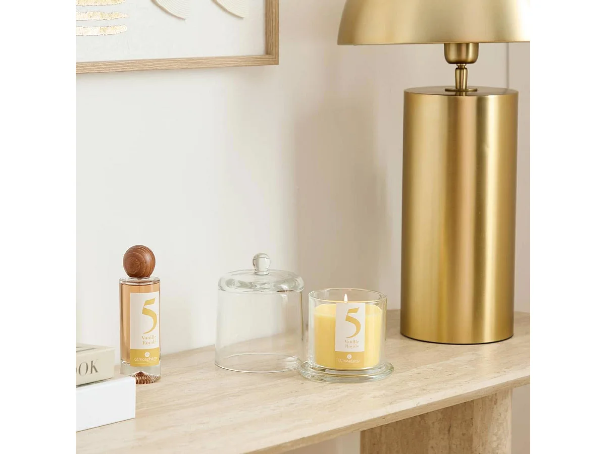 Bougie Parfumée en Verre "Numia" 240g Vanille Royale