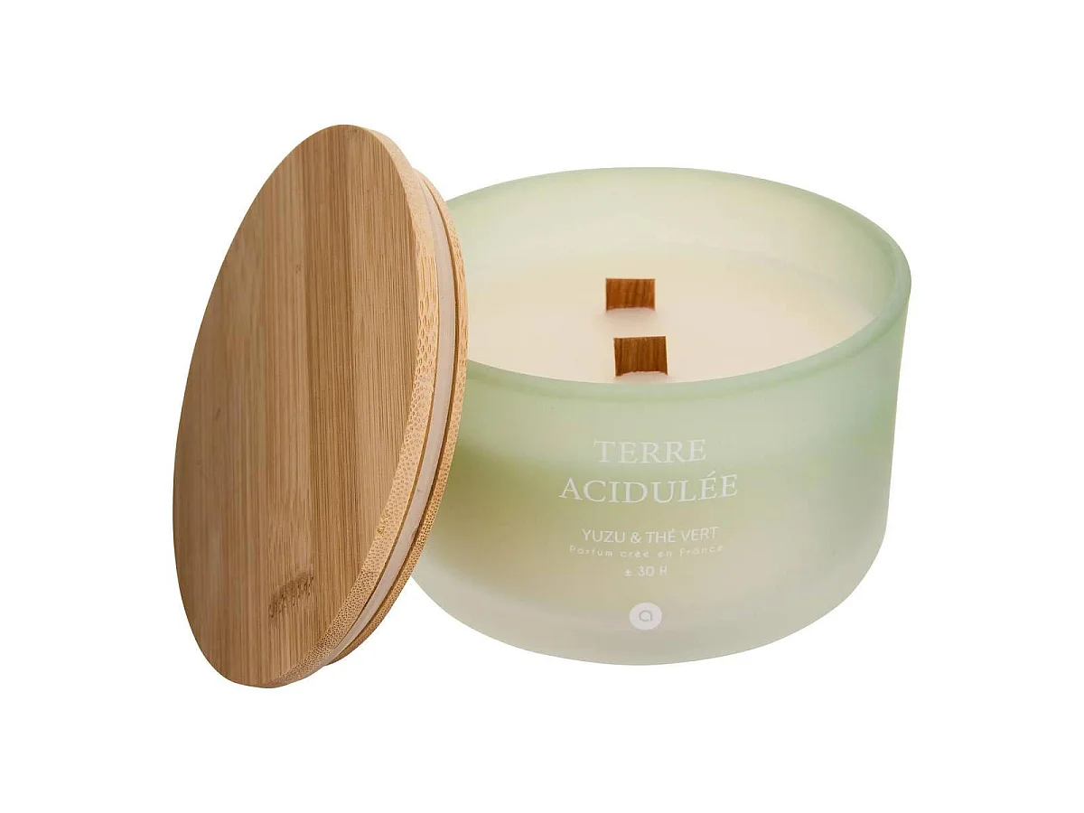 Bougie Parfumée en Verre "Sana" 420g Terre Acidulée