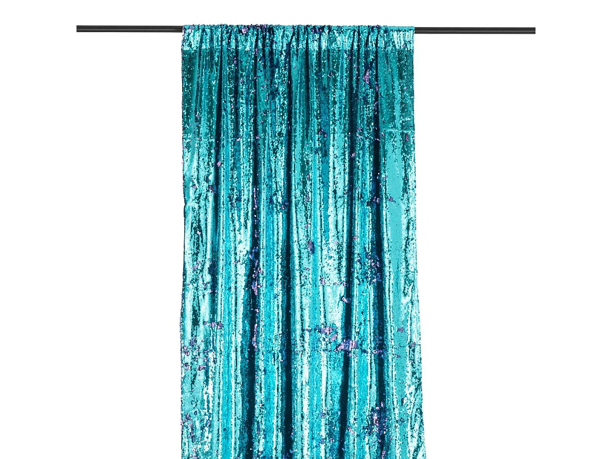 Rideau à Passants "Sequin" 125x250cm Bleu & Mauve