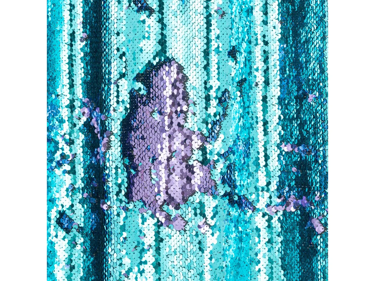 Rideau à Passants "Sequin" 125x250cm Bleu & Mauve