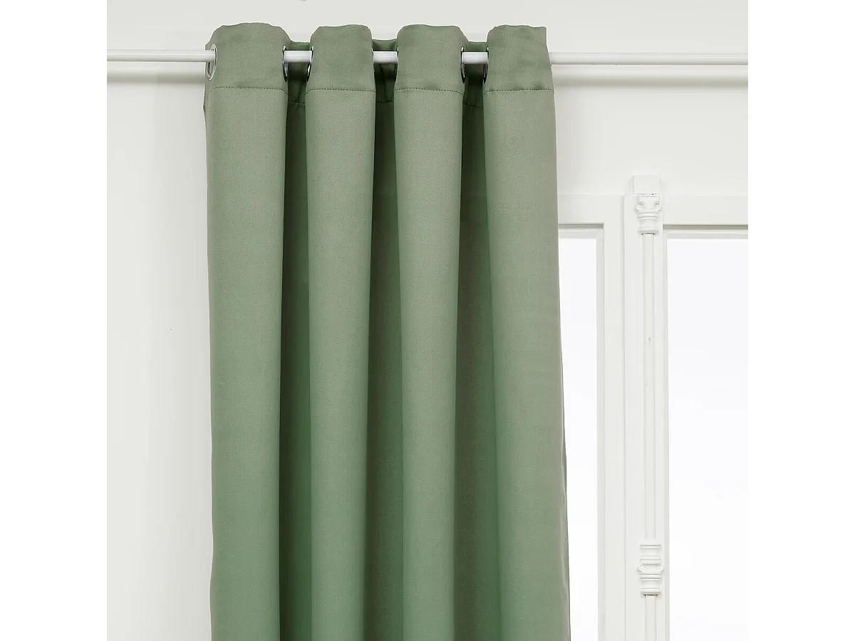 Rideau Occultant "Topa" 140x260cm Vert Céladon