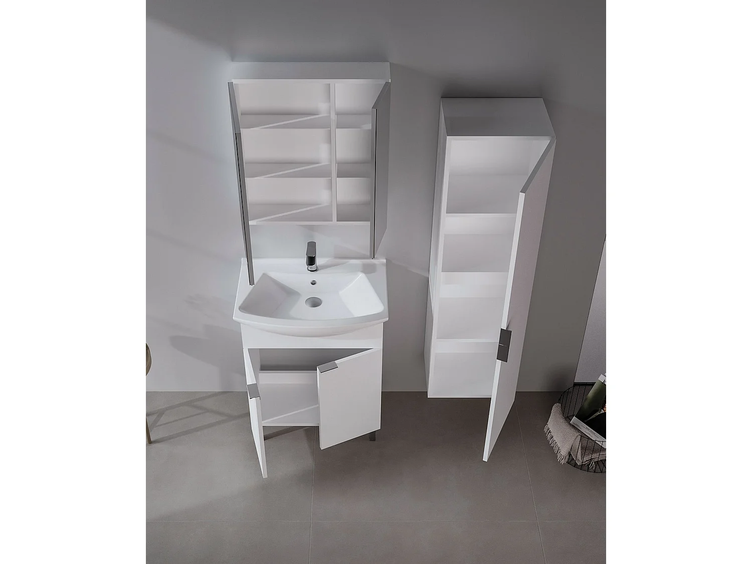 "Purus 65" Vit Badrumsskåp - Elegant design, hållbart material, enkel installation