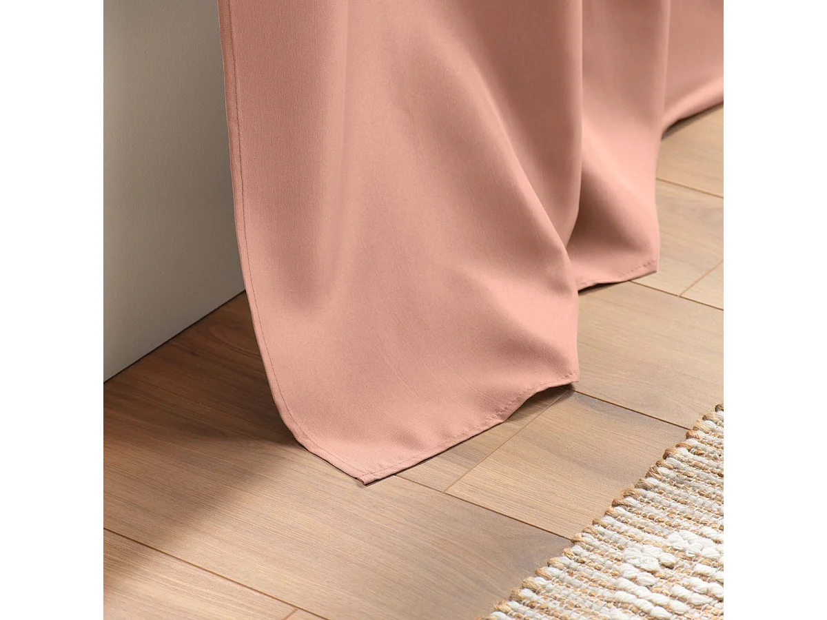 Rideau à Passants "Essentiel" 140x260cm Rose Blush